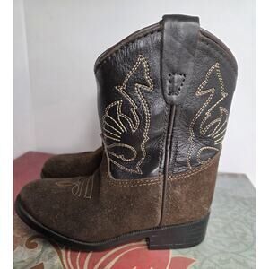 Masterson Boot Co Kid Boys Girls Size 6 M Western Brown Leather Suede Boots